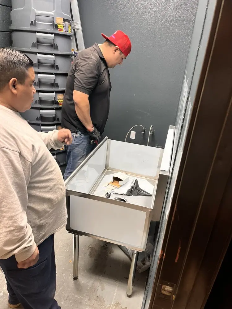 Commercial plumbing and sink installation in Castaic
